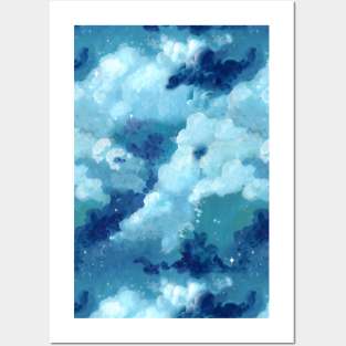 Blue Cloudy Sky Posters and Art